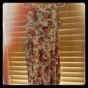 Cute Vintage Style Floral Cotton Swing Dress sz S